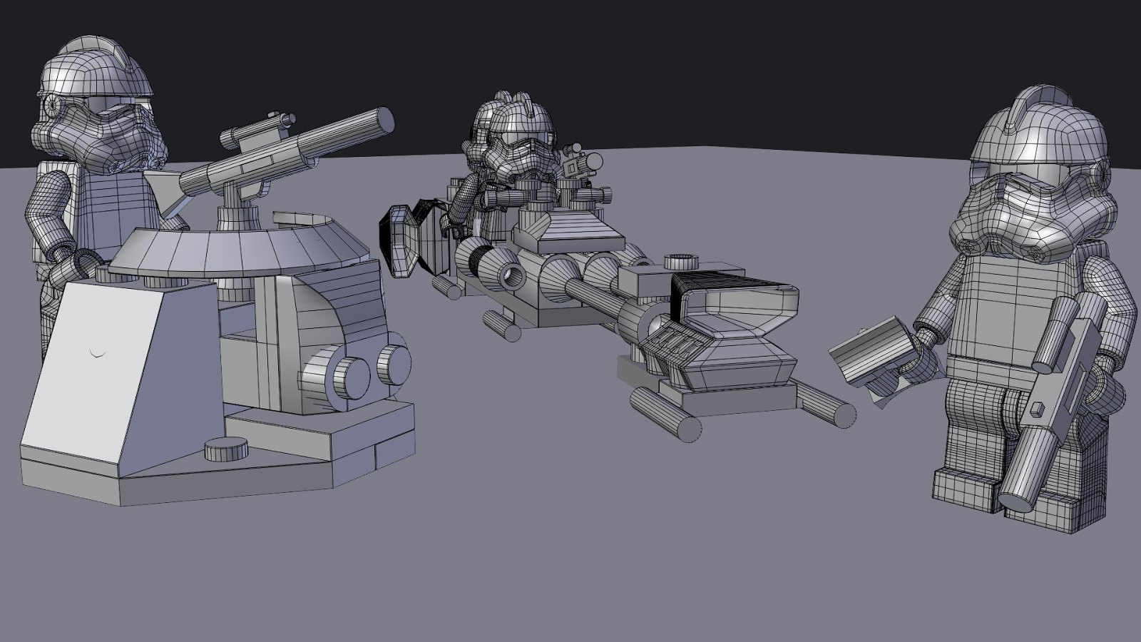 Lego Star Wars Set Wireframe
