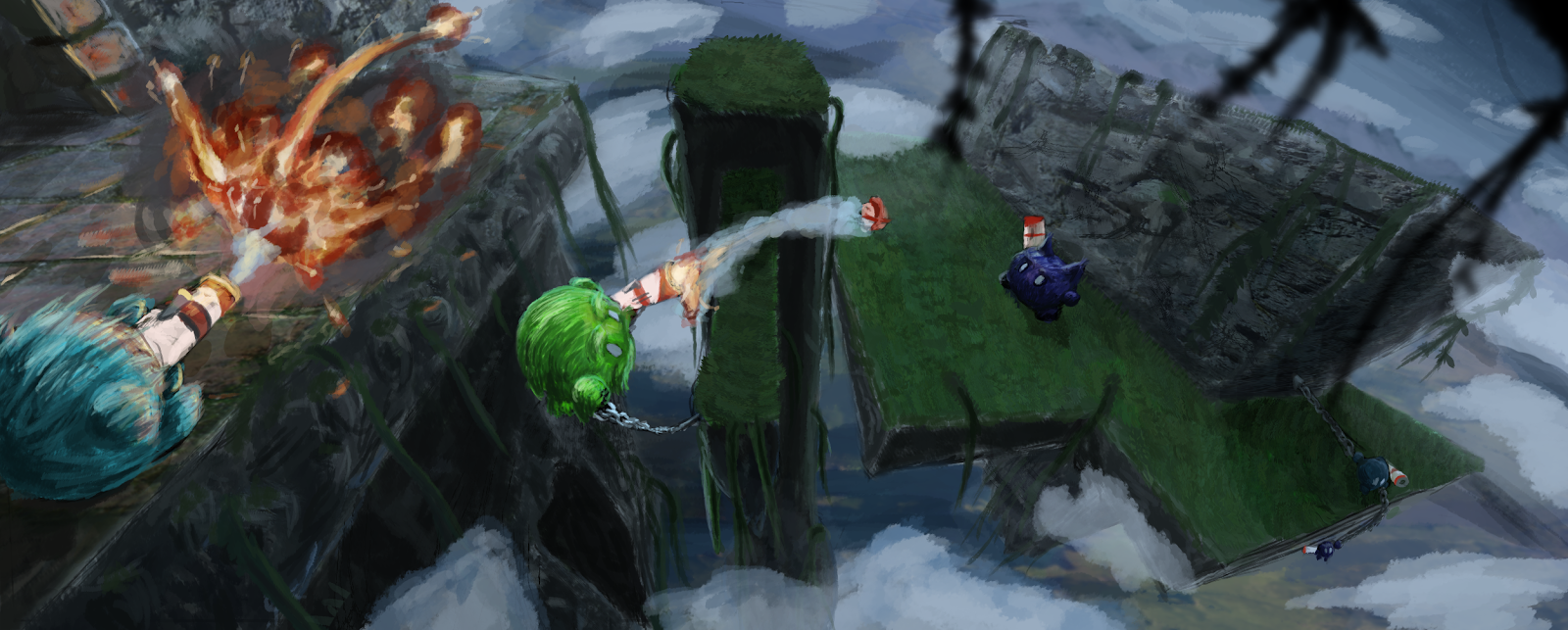 Teeworlds 3D digital painting