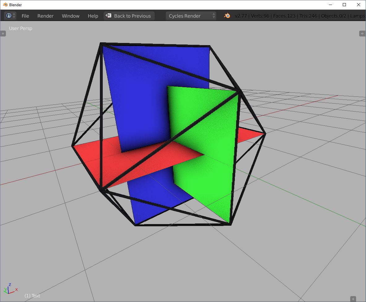 Icosahedron triangles wireframe blender icosphere
