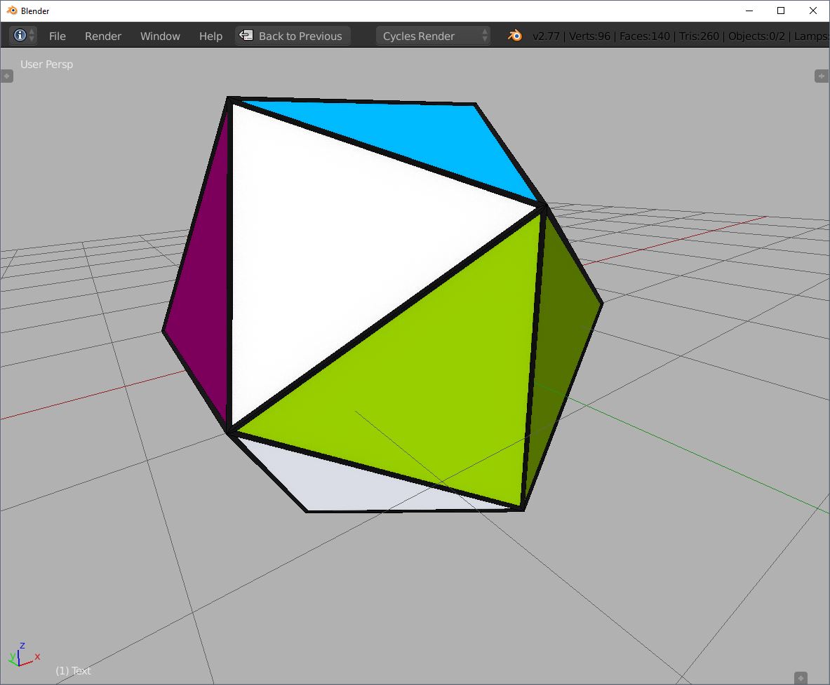 icosahedron blender icosphere triangle wireframe