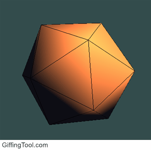 Gif showing icosphere subdivision program in opengl c++
